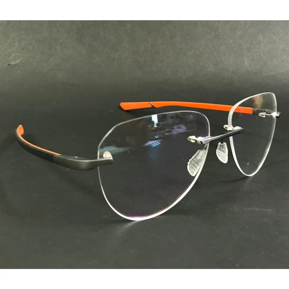 McLaren Eyeglasses Frames ML MS-85O04 C03 Ruthenium Orange Rimless 56-17-145